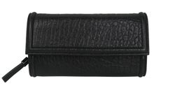 Alexander McQueen Long Wallet, Leather, Black, DB, Tags, 4*